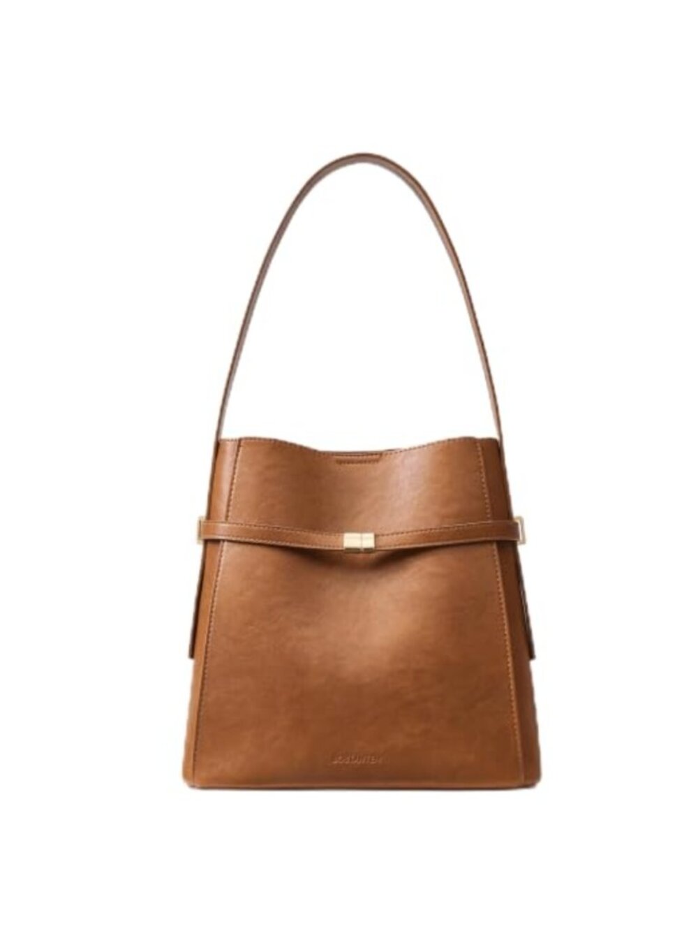 Large Vegan Leather Bucket Shoulder Bag Crossbody Hobo Purse